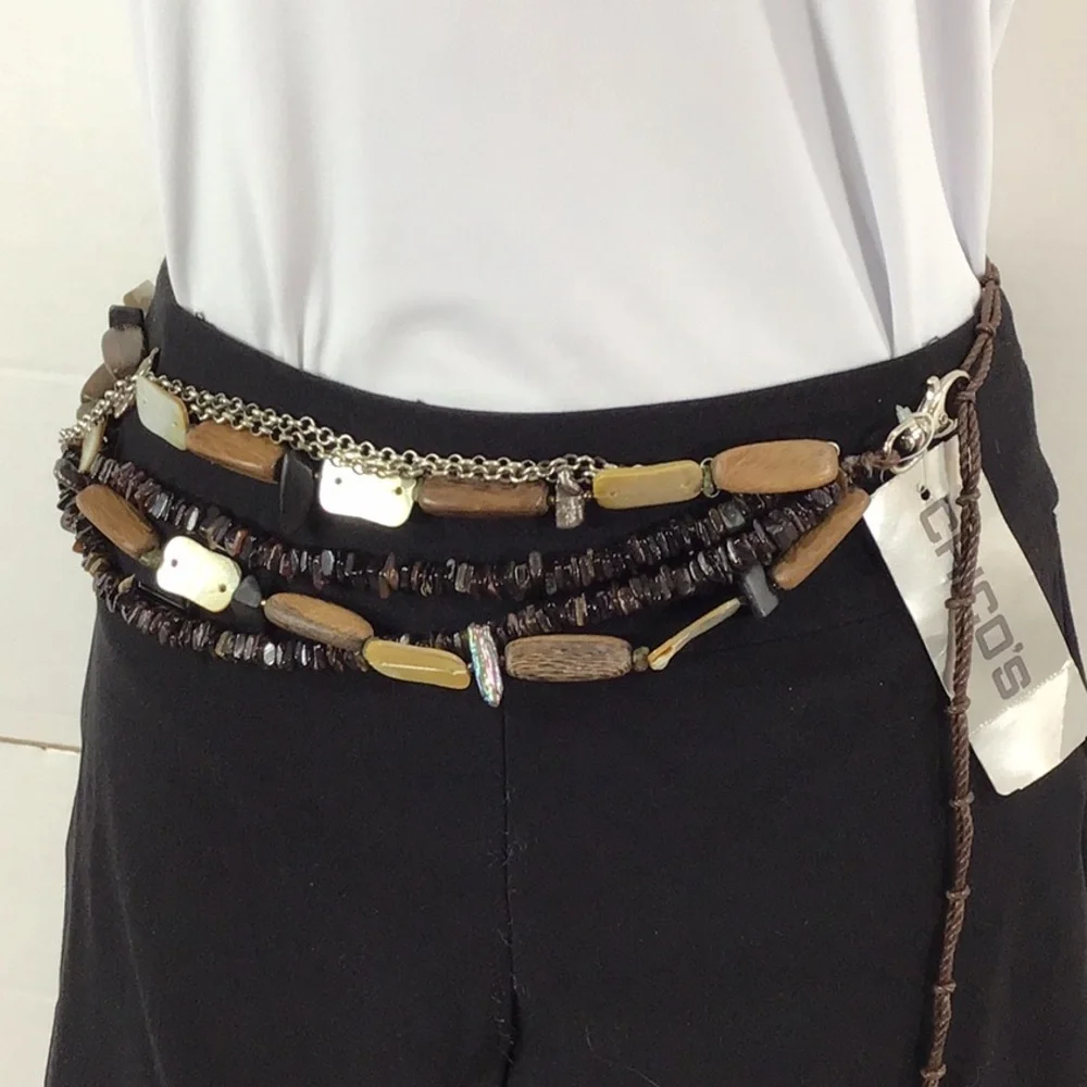 Chico’s brown Lucea slouch belt M/L NWT